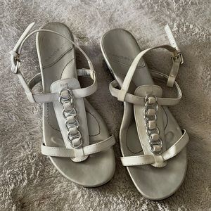 Bandolino Sandals white women’s size 9.5